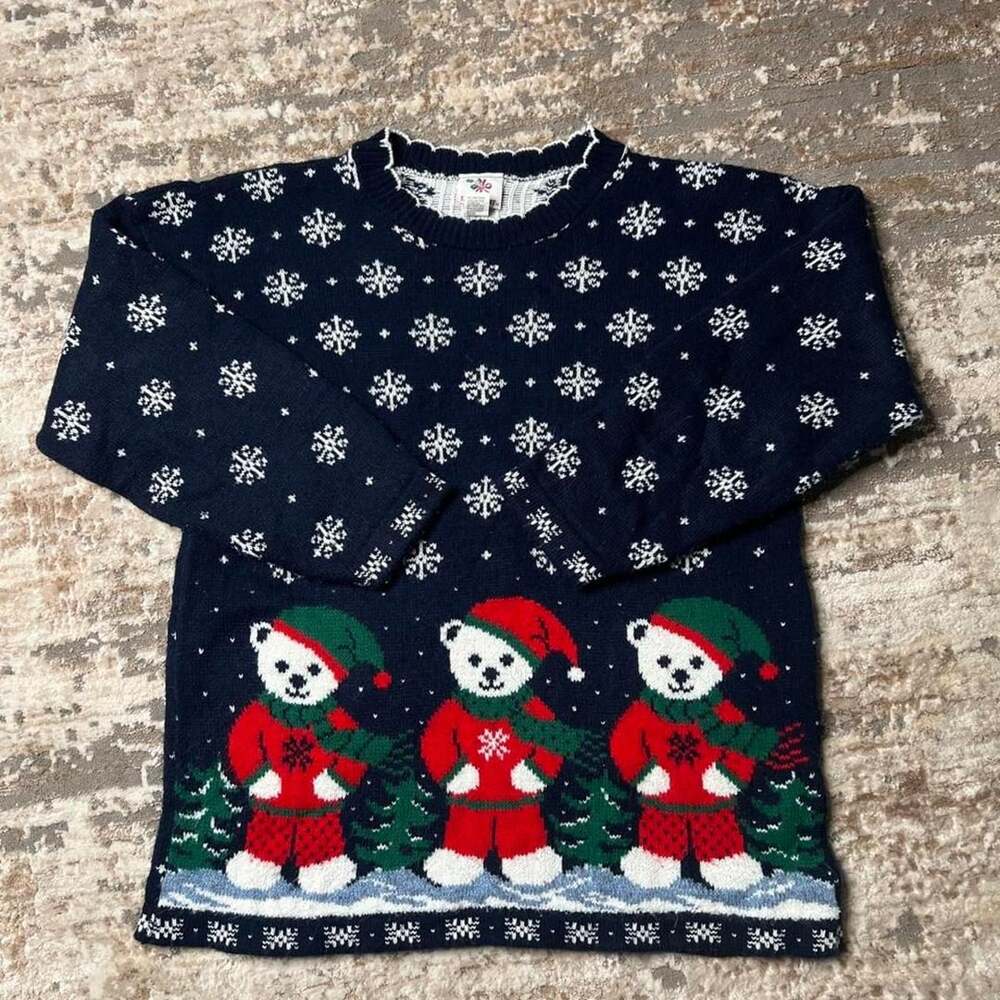 NutCracker Vintage 1990s Teddy Bear Christmas Sweater